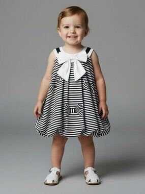 Biscotti NWT Black and White Bubble Dress